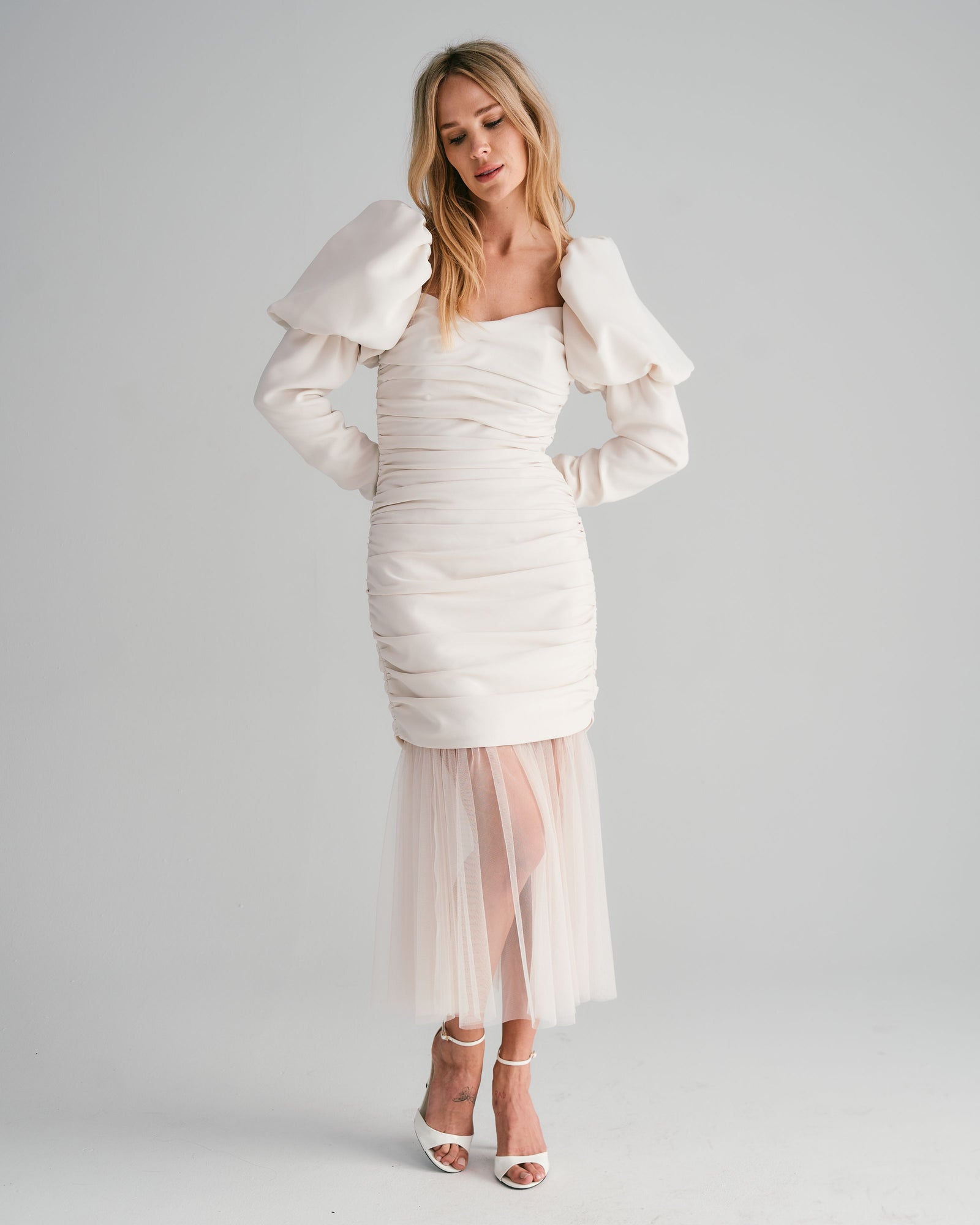 woman in white wedding dress